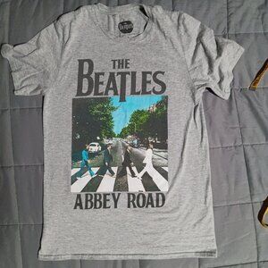 The Beatles ABBEY ROAD Graphic Band Tee Mens S Heather Gray Short Sleeve T Shirt